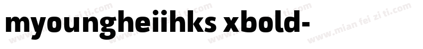 myoungheiihks xbold字体转换